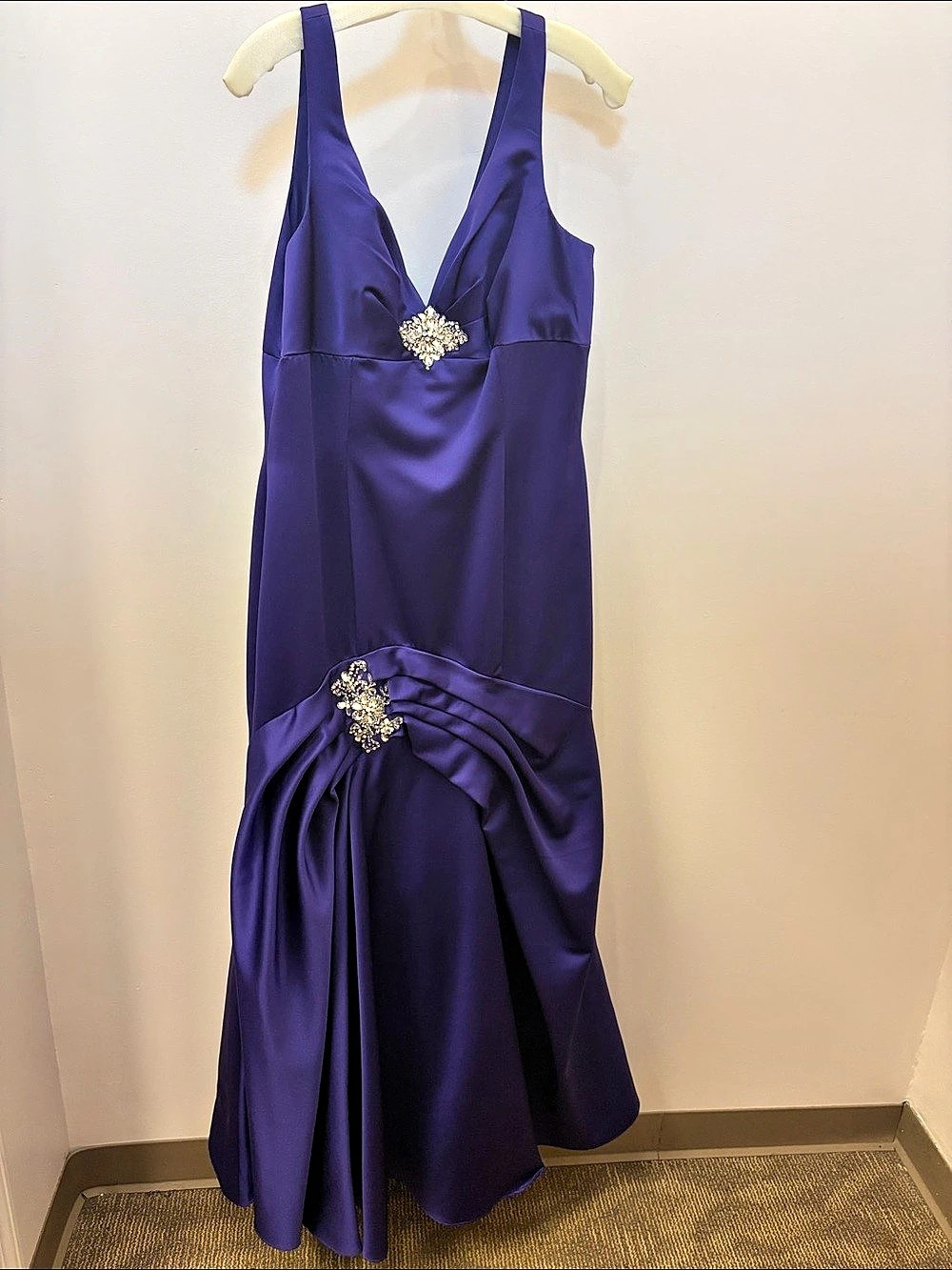 Purple Embellished Maxi Dress Like New
